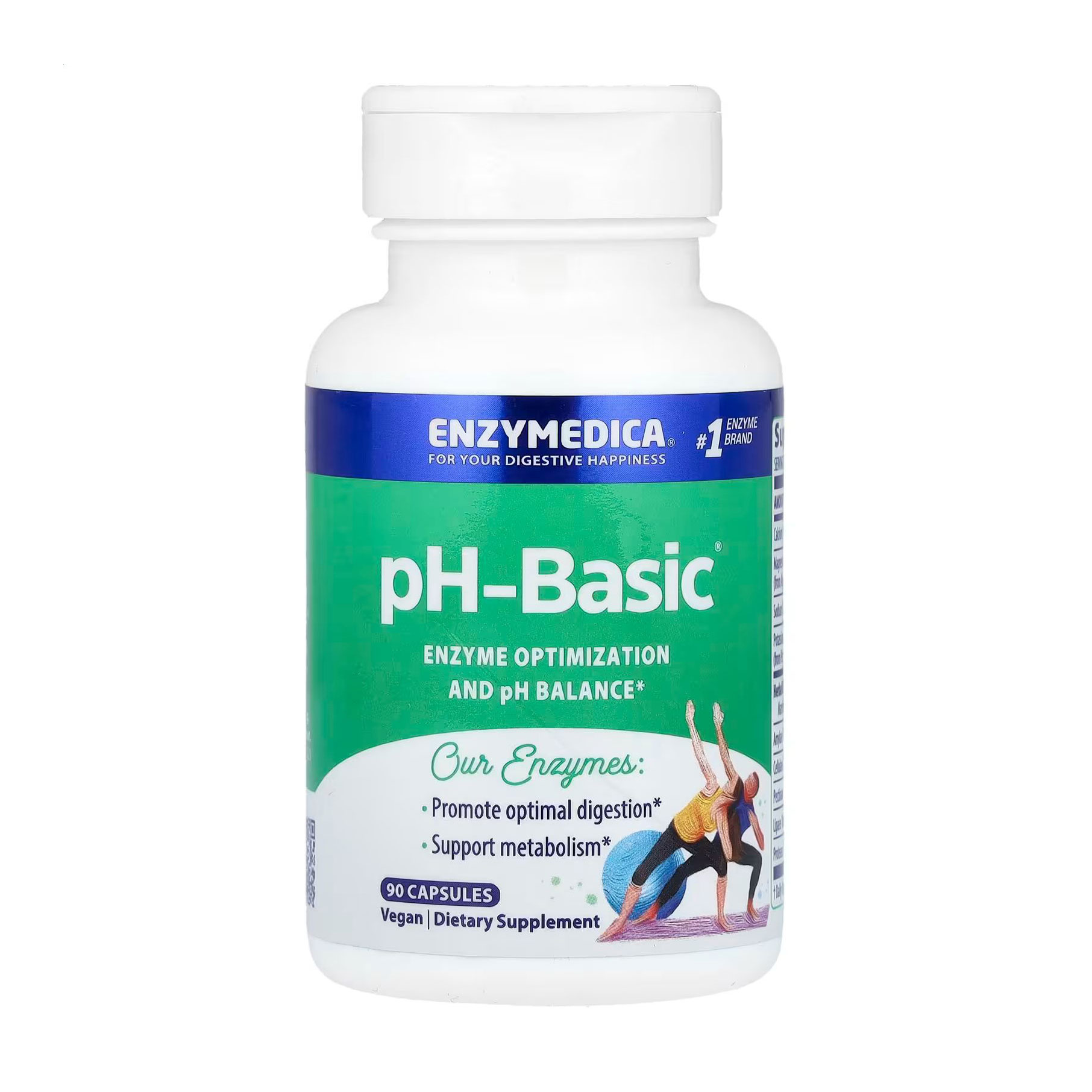Ферменти для підтримки pH балансу Enzymedica pH-Basic, 90 капсул